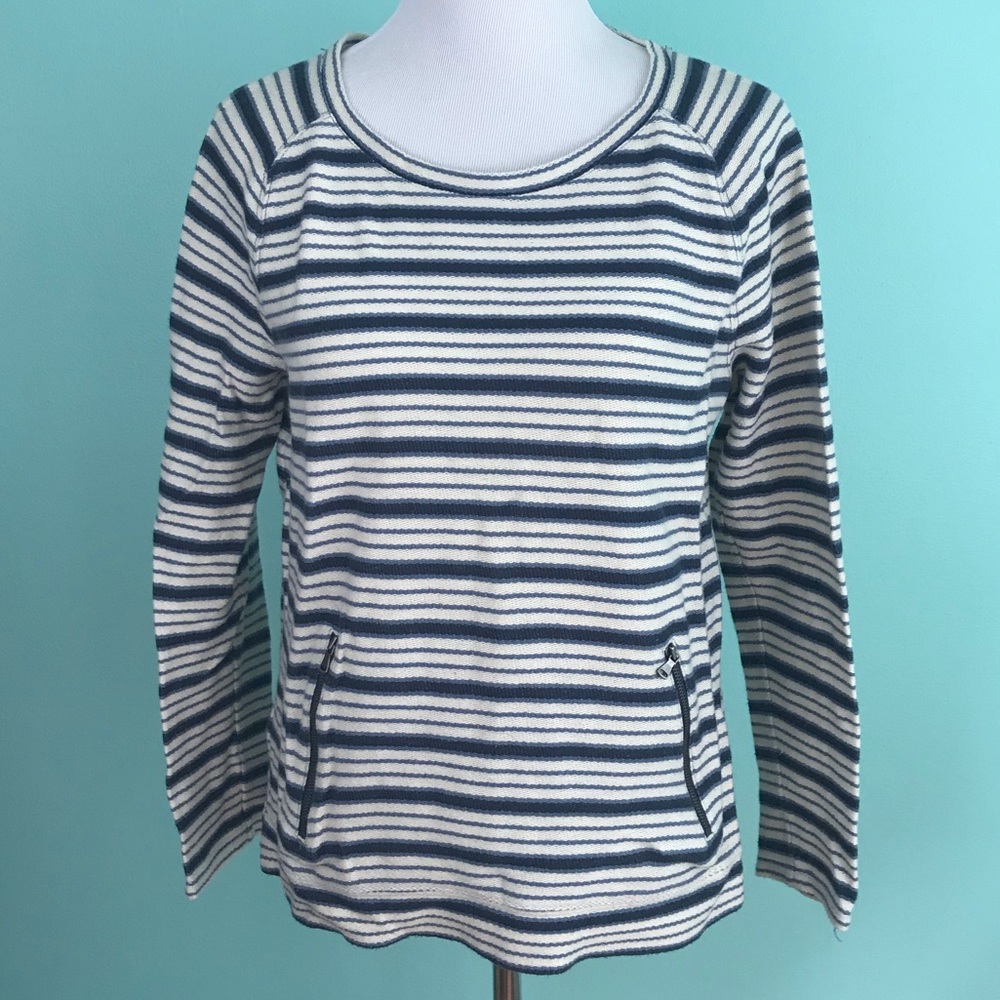 Lou and Grey Striped Top with Zippered Pouch